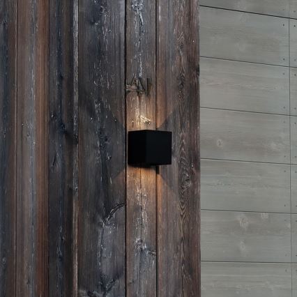 Ideal Lux - LED Āra sienas lampa ATOM LED/12W/230V CRI 90 IP54 melna