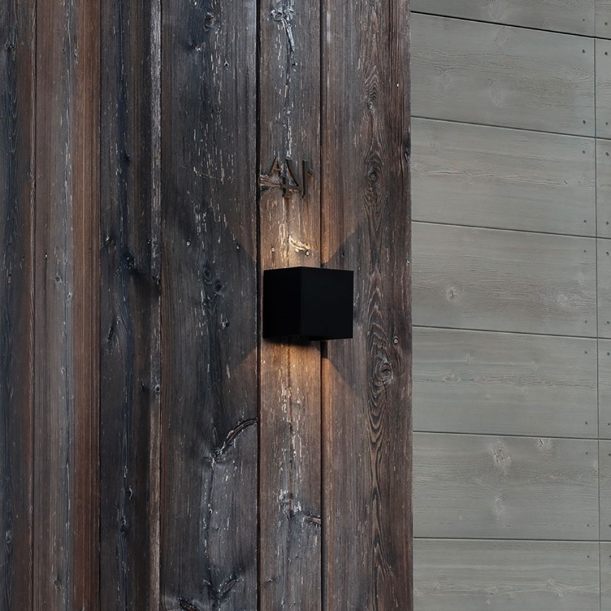 Ideal Lux - LED Āra sienas lampa ATOM LED/12W/230V CRI 90 IP54 melna