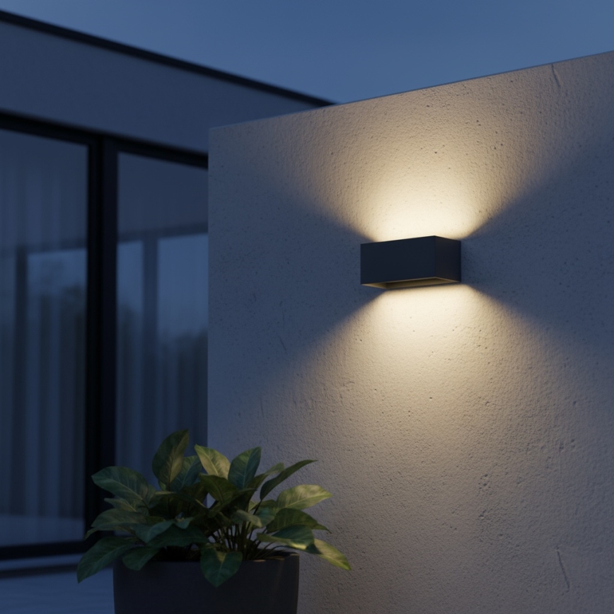 Ideal Lux - LED Āra sienas lampa ATOM LED/25W/230V CRI 90 IP54 antracīta