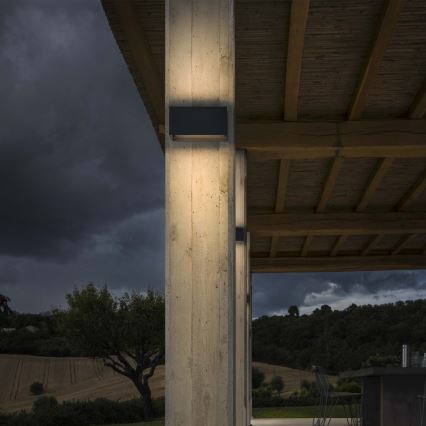 Ideal Lux - LED Āra sienas lampa ATOM LED/25W/230V CRI 90 IP54 antracīta