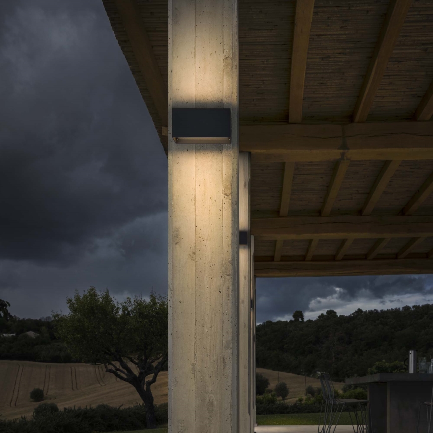 Ideal Lux - LED Āra sienas lampa ATOM LED/25W/230V CRI 90 IP54 antracīta