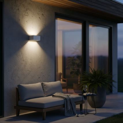 Ideal Lux - LED Āra sienas lampa ATOM LED/25W/230V CRI 90 IP54 balta