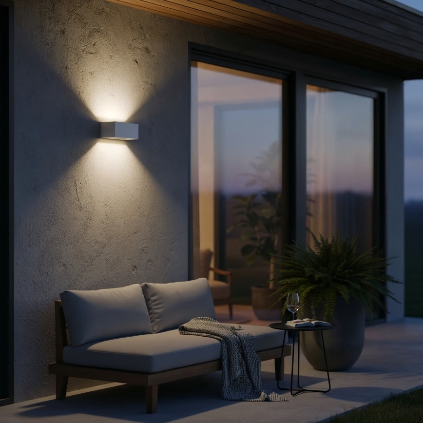 Ideal Lux - LED Āra sienas lampa ATOM LED/25W/230V CRI 90 IP54 balta