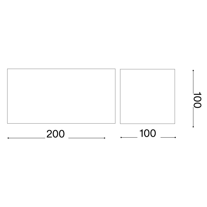 Ideal Lux - LED Āra sienas lampa ATOM LED/25W/230V CRI 90 IP54 balta