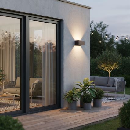 Ideal Lux - LED Āra sienas lampa ATOM LED/25W/230V CRI 90 IP54 brūna