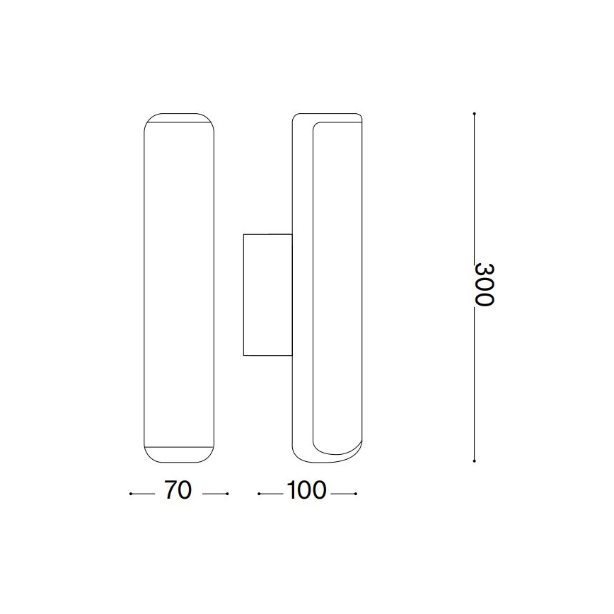 Ideal Lux - LED Āra sienas lampa ETERE LED/9,5W/230V 3000K CRI 90 IP44 antracīta