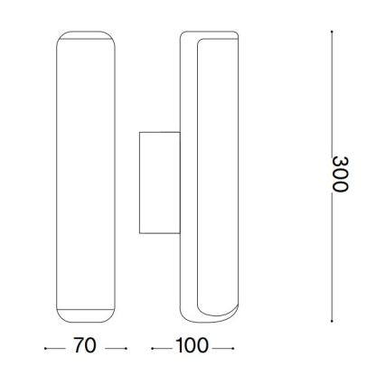 Ideal Lux - LED Āra sienas lampa ETERE LED/9,5W/230V 4000K CRI 90 IP44 antracīta
