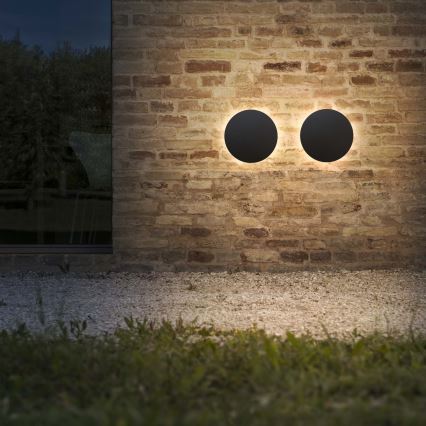 Ideal Lux - LED āra sienas gaismeklis PUNTO LED/16W/230V CRI 90 Ø 30 cm IP54 melns