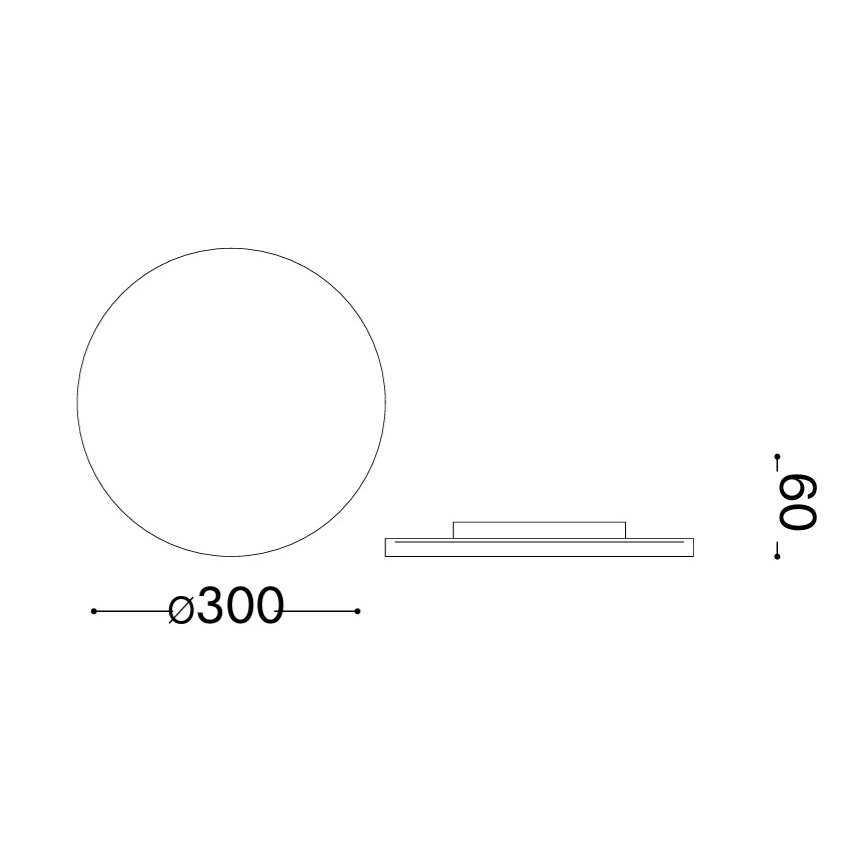 Ideal Lux - LED āra sienas gaismeklis PUNTO LED/16W/230V CRI 90 Ø 30 cm IP54 melns