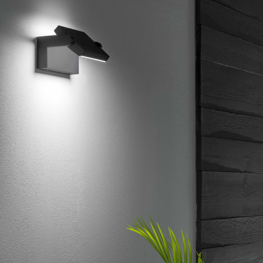 Ideal Lux - LED Āra sienas lampa SWIPE LED/21W/230V CRI 90 IP54 antracīta