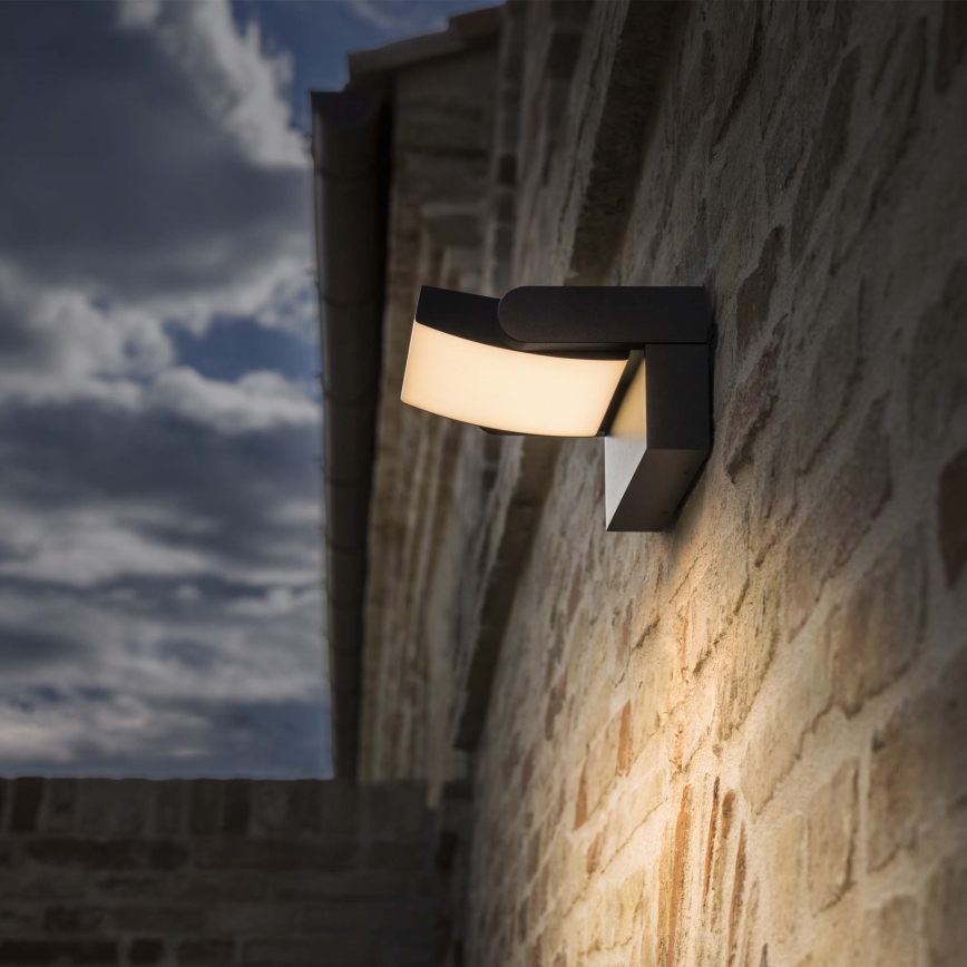 Ideal Lux - LED Āra sienas lampa SWIPE LED/21W/230V CRI 90 IP54 antracīta