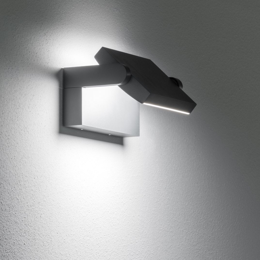 Ideal Lux - LED Āra sienas lampa SWIPE LED/21W/230V CRI 90 IP54 melna