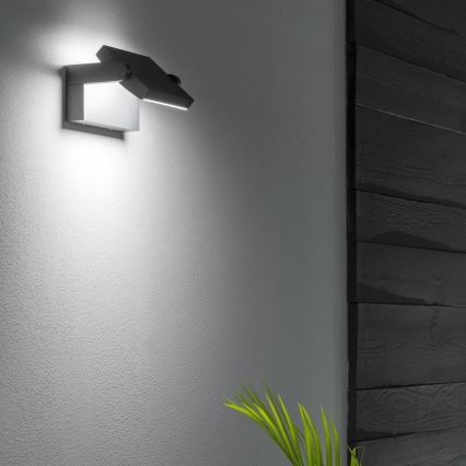 Ideal Lux - LED Āra sienas lampa SWIPE LED/21W/230V CRI 90 IP54 melna
