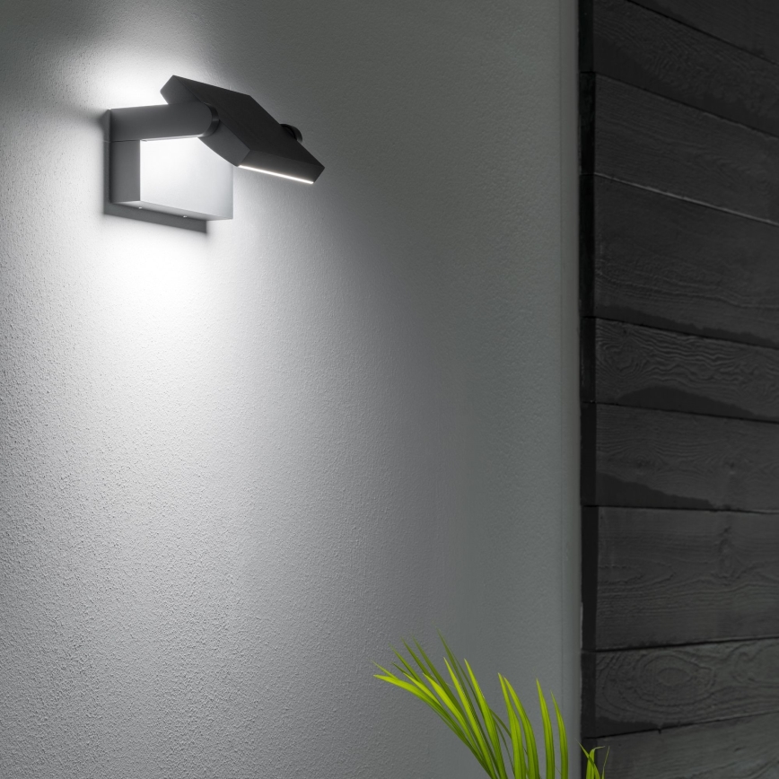 Ideal Lux - LED Āra sienas lampa SWIPE LED/21W/230V CRI 90 IP54 melna