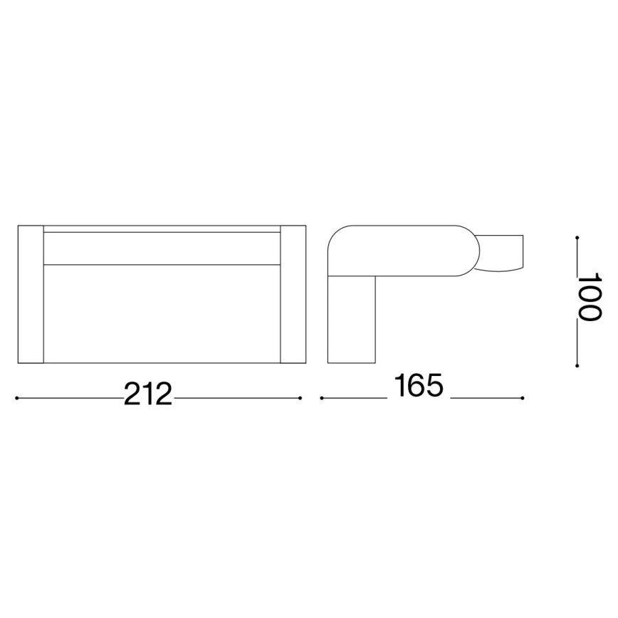 Ideal Lux - LED Āra sienas lampa SWIPE LED/21W/230V CRI 90 IP54 melna
