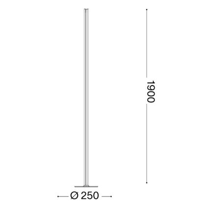 Ideal Lux - LED dimējama grīdas lampa DORICA LED/50W/230V CRI 90 matēts hroms