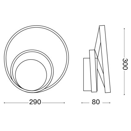 Ideal Lux - LED dimējams sienas gaismeklis OZ LED/28W/230V CRI 90 balts
