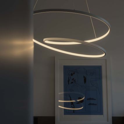Ideal Lux - LED dimmējama lustra uz troses OZ LED/48W/230V pr. 60 cm CRI 90 balta