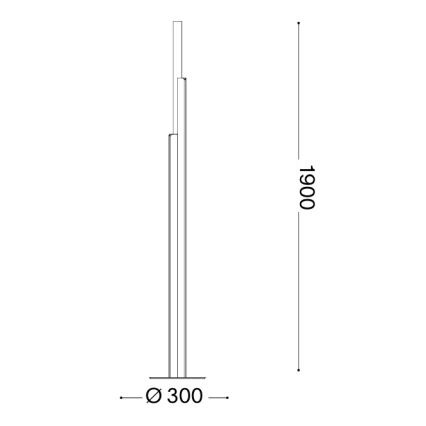 Ideal Lux - LED dimmējama stāvlampa DORICA 3xLED/33W/230V CRI 90 balta