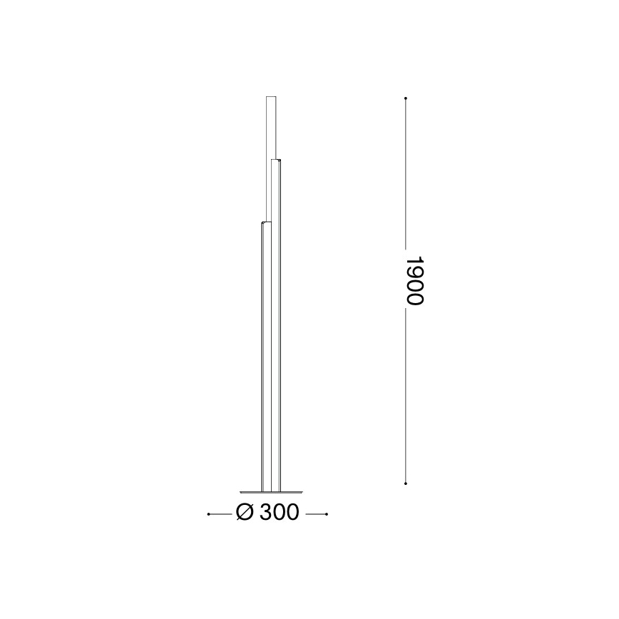 Ideal Lux - LED dimmējama stāvlampa DORICA 3xLED/33W/230V CRI 90 balta