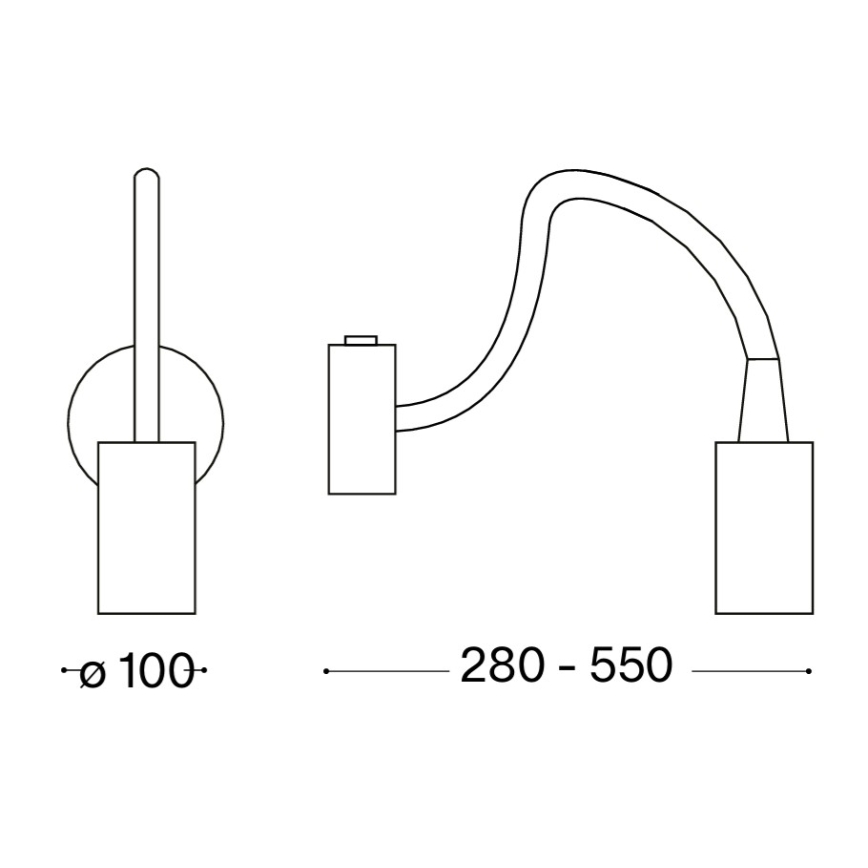 Ideal Lux - LED elastīgā lampiņa FOCUS LED/4W/230V CRI 90 spīdīgs hroms