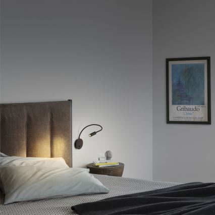 Ideal Lux - LED Elastīga maza lampa FOCUS LED/3,5W/230V CRI 90 melna