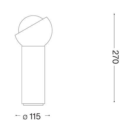 Ideal Lux - LED galda lampa BLOOM 1xG9/3W/230V zelta/dūmaina bēša