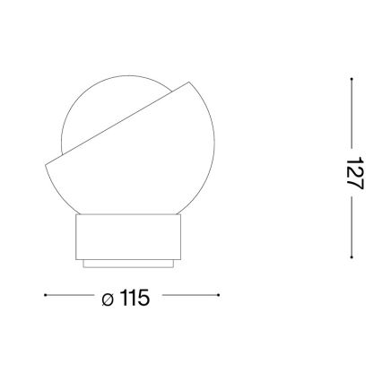 Ideal Lux - LED galda lampa BLOOM 1xG9/3W/230V zelta/dūmakaina bēša