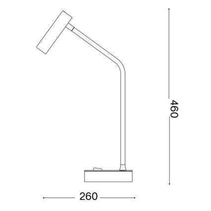 Ideal Lux - LED Galda lampa EASY LED/3,5W/230V CRI 90 melna