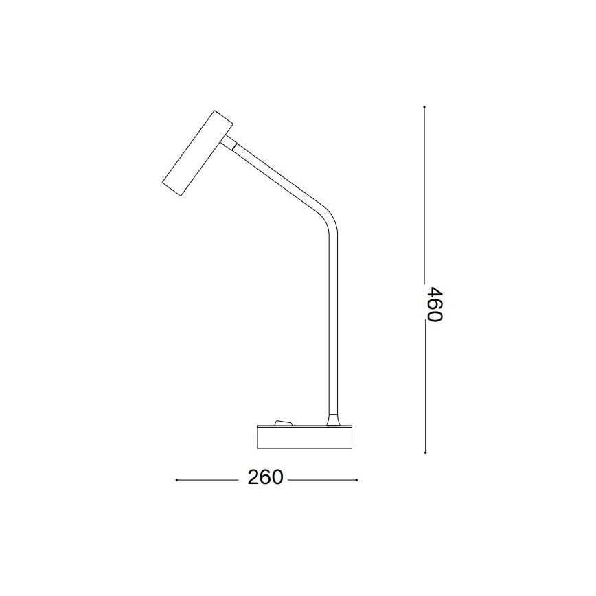 Ideal Lux - LED Galda lampa EASY LED/3,5W/230V CRI 90 melna