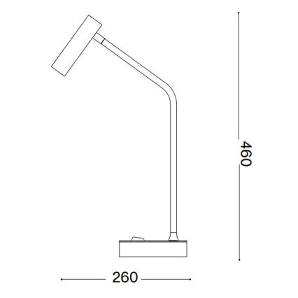 Ideal Lux - LED Galda lampa EASY LED/3,5W/230V CRI 90 melna