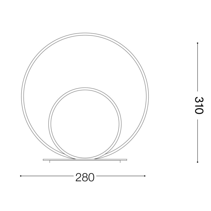 Ideal Lux - LED Galda lampa OZ LED/22W/230V CRI 90 melna