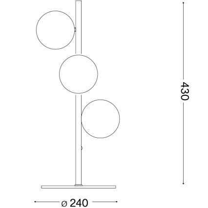 Ideal Lux - LED galda lampa PERLAGE 3xG9/3W/230V zelta/balta
