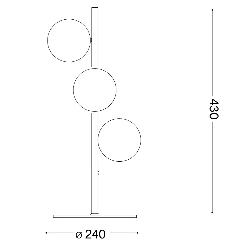 Ideal Lux - LED galda lampa PERLAGE 3xG9/3W/230V zelta/balta