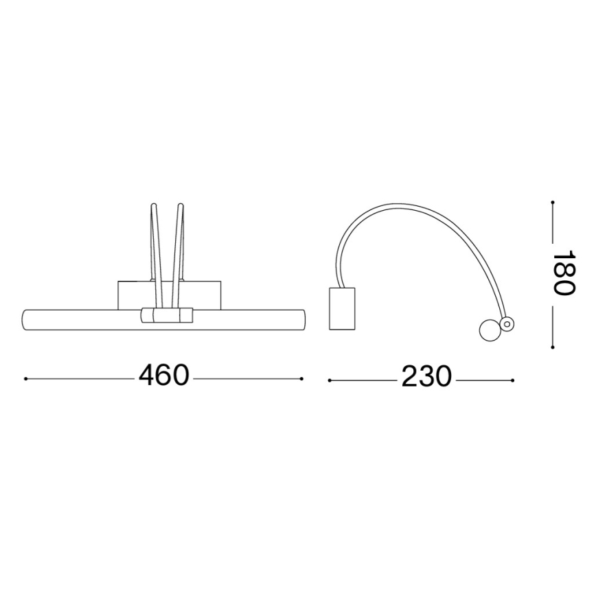 Ideal Lux - LED gleznu gaismeklis MIRROR LED/4,6W/230V spīdīgs hroms
