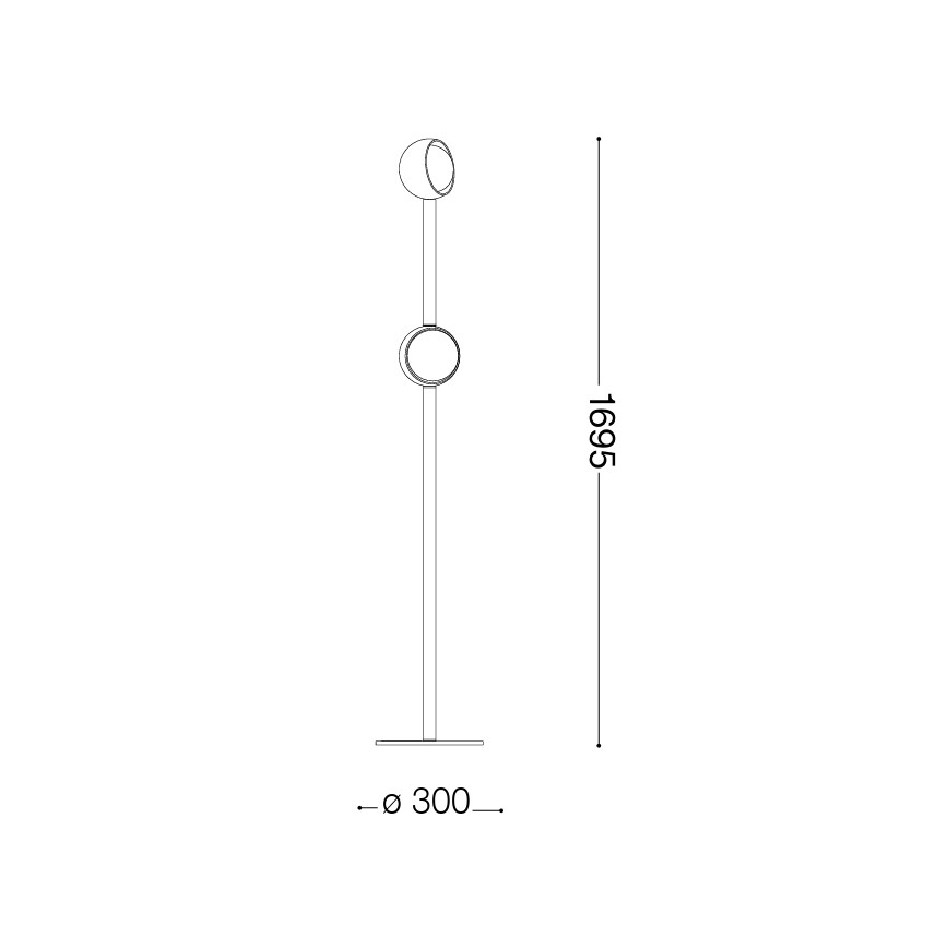 Ideal Lux - LED grīdas lampa BLOOM 2xLED/5,5W/230V CRI 90 zelta/dūmakaina bēša