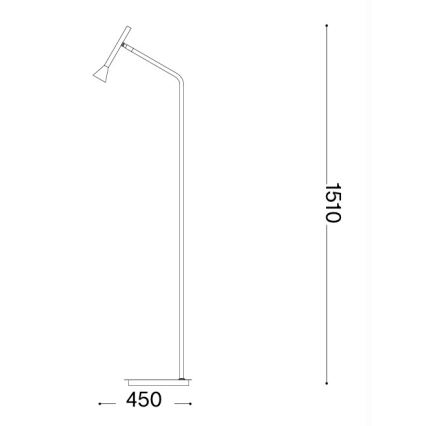 Ideal Lux - LED grīdas lampa DIESIS LED/4,5W/230V CRI 95 matēts hroms