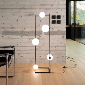 Ideal Lux - LED Grīdas stāvlampa ANGOLO 5xG9/3W/230V melna