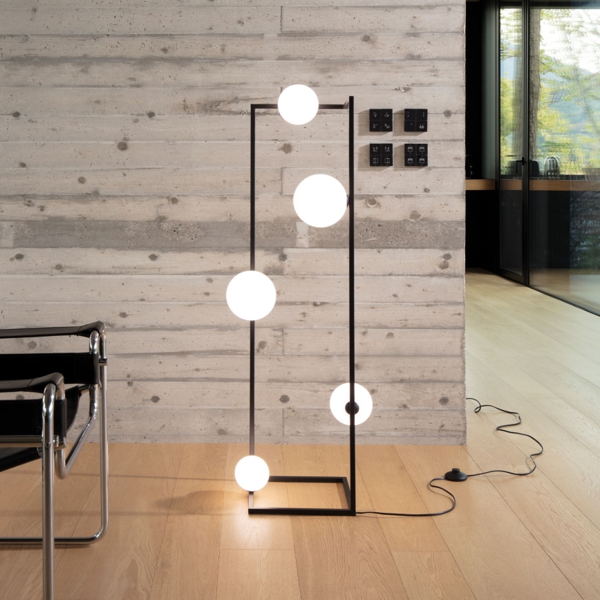 Ideal Lux - LED Grīdas stāvlampa ANGOLO 5xG9/3W/230V melna