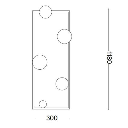 Ideal Lux - LED Grīdas stāvlampa ANGOLO 5xG9/3W/230V misiņš