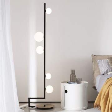 Ideal Lux - LED Grīdas stāvlampa BIRDS 5xG9/3W/230V melna/zelta
