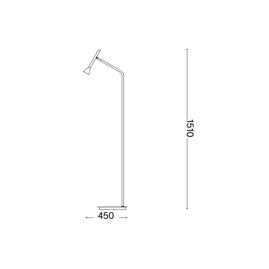Ideal Lux - LED Grīdas stāvlampa DIESIS LED/4,5W/230V CRI 95 melna