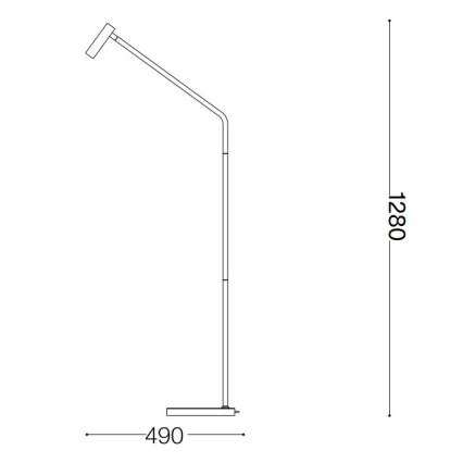 Ideal Lux - LED Grīdas stāvlampa EASY LED/3,5W/230V CRI 90 balta