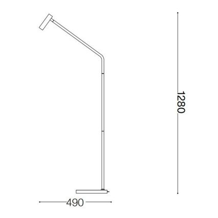 Ideal Lux - LED Grīdas stāvlampa EASY LED/3,5W/230V CRI 90 melna
