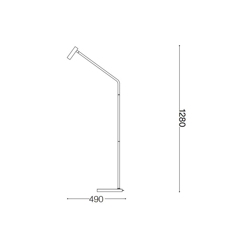 Ideal Lux - LED Grīdas stāvlampa EASY LED/3,5W/230V CRI 90 misiņš