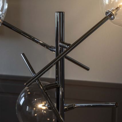 Ideal Lux - LED Grīdas stāvlampa EQUINOXE 4xG4/2W/230V spīdīgi hromēts/caurspīdīga