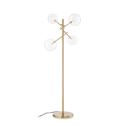 Ideal Lux - LED Grīdas stāvlampa EQUINOXE 4xG4/2W/230V misiņš/caurspīdīga