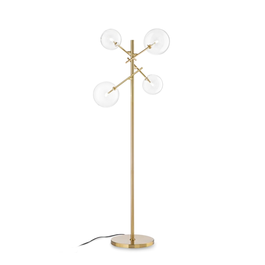 Ideal Lux - LED Grīdas stāvlampa EQUINOXE 4xG4/2W/230V misiņš/caurspīdīga