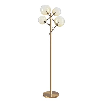 Ideal Lux - LED Grīdas stāvlampa EQUINOXE 4xG4/2W/230V misiņš/dūmakains