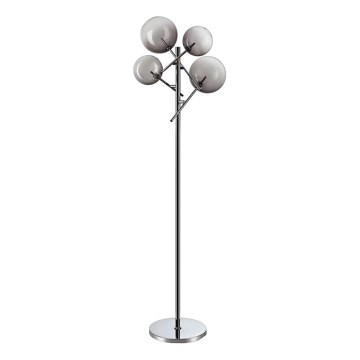 Ideal Lux - LED Grīdas stāvlampa EQUINOXE 4xG4/2W/230V spīdīgi hromēts/dūmakains